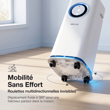Climatiseur Mobile Réversible Silencieux 3200 BTU R290 Blanc