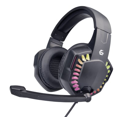 Gembird GHS-06 écouteur/casque Avec fil Arceau Jouer USB Type-A Noir