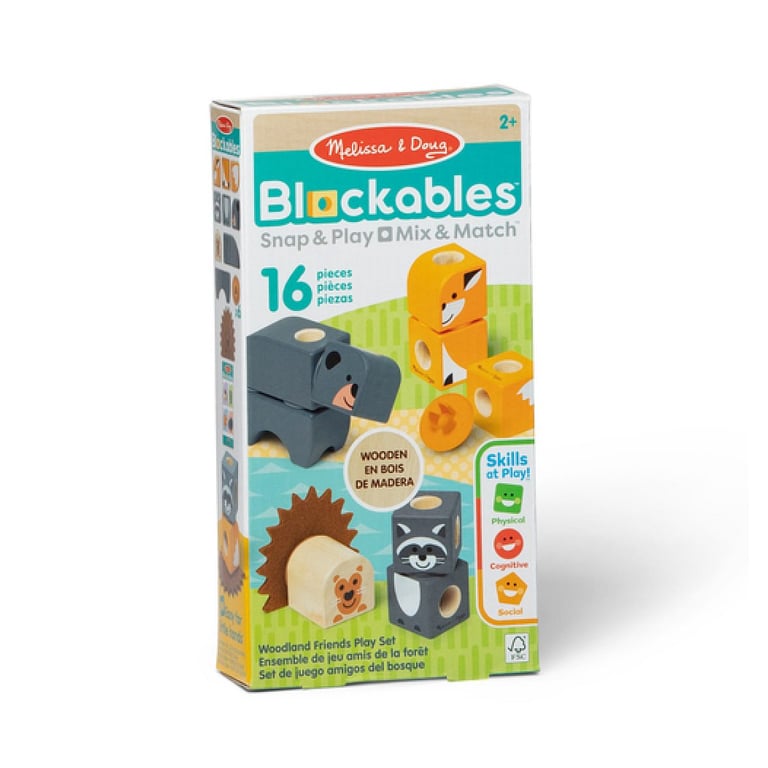 Coffret De Construction Spin Master Blockables Coffret Les Animaux De La Forêt Bois - vue 3