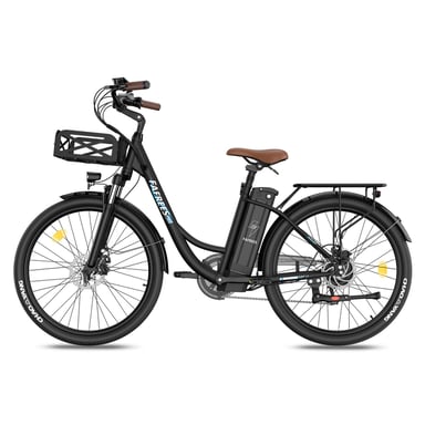 FAFREES F26 Lasting Bicicleta Eléctrica - Motor 250W Batería 36V25Ah 26x1.95 Pulgadas Ruedas Frenos Disco Mecánicos - Negra