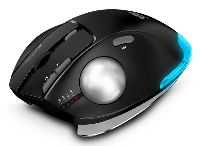 URBAN FACTORY Modèle : Ergo Bluetooth And 2.4Ghz Ergonomic Mouse With Trackball And Adjustable Tilt Neuf - vue 3