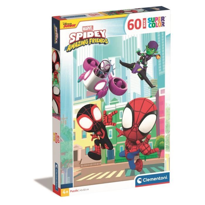 CLEMENTONI - 60 pieces Maxi - Spidey et ses amis extraordinaires - Neuf