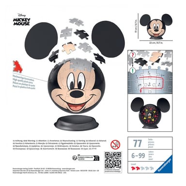 Puzzle 3D di Topolino - 72 pezzi colorati per bambini