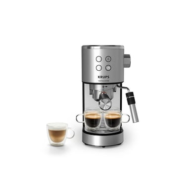 Machine à espresso manuelle Krups XP499EE0 Virtuoso+ 15 bar Thermoblock noir acier inoxydable