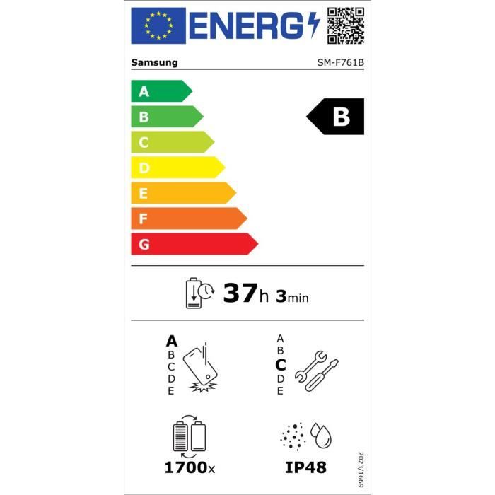 Galaxy Z Flip7 FE (5G) 256 Go, Noir - Neuf