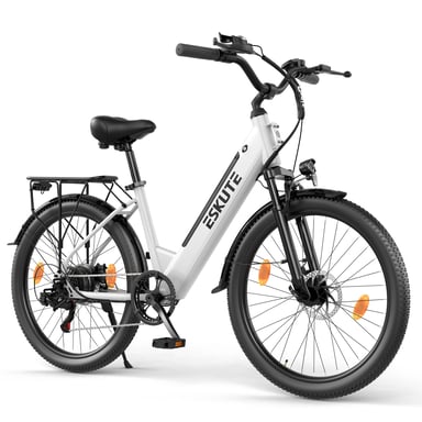 Bici elettrica da città ESKUTE C100 Plus, 26'', motore da 250 W, batteria da 36 V e 13 Ah