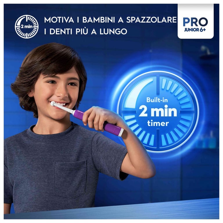 Brosse à dents électrique Oral B Pro Junior 3 modes de brossage Pour enfants 6+ - vue 3