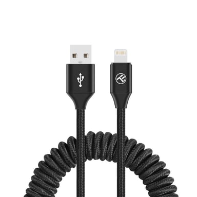 Tellur Câble de données extensible USB vers Lightning, 3A, 1,8 m, noir