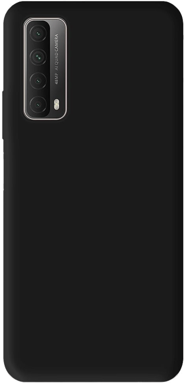 Coque silicone unie compatible Mat Noir Huawei P Smart 2021