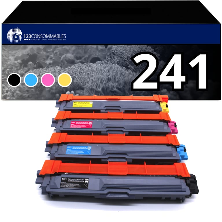 Pack 4 Toners compatibles BROTHER TN 241 Neuf