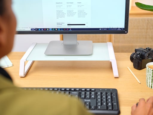 Trust Monta Soporte para portátil Monitor LCD Cristal templado blanco