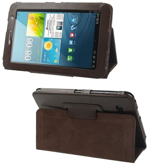Housse de Protection Tablette Tactile Cuir Marron Samsung Galaxy Tab 2 7 P3100 Faux cuir YONIS