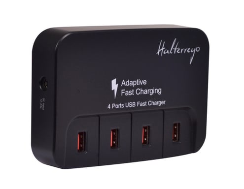 Chargeur secteur USB universel 4 ports ultra-rapides dont 2 ports Quick Charge 2.0 Noir