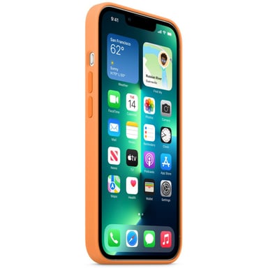 Coque en silicone avec MagSafe pour iPhone 13 Pro Max Orange