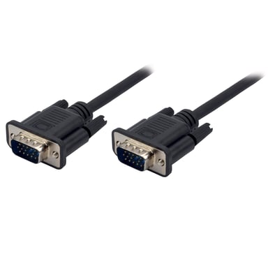 MCL CABLE SVGA HD15 Male/Male 3m câble VGA VGA (D-Sub) Noir