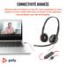 POLY Blackwire 3220 cuffie stereo USB-C + adattatore USB-C/A