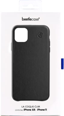 Custodia in pelle nera per Apple iPhone 11 Beetlecase