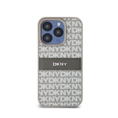 Custodia per iPhone 14 Pro Max Modello ripetuto Tonal Stripe con logo metallico