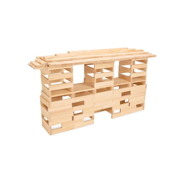 Jeu de construction en bois JEUJURA TéCap Classic 300 pièces bois naturel Neuf - vue 3