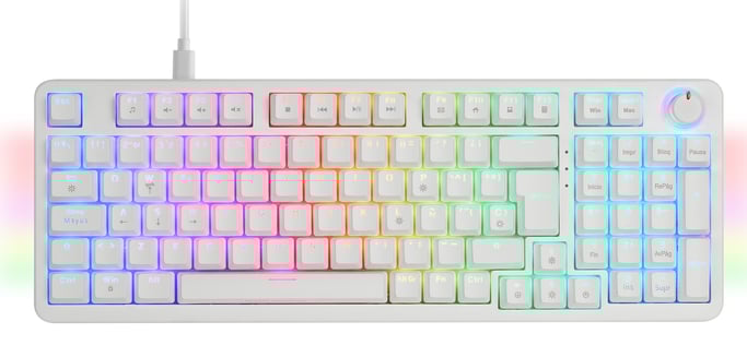 Mars Gaming MKPROWYES teclado Juego USB QWERTY Español Blanco