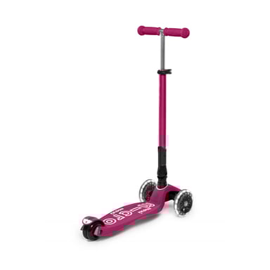 Trottinette Écologique Maxi Micro Deluxe Pliable avec LED - Baie Rouge