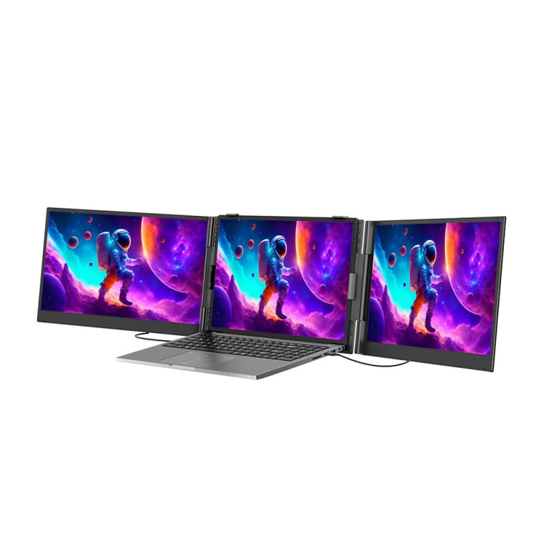 Blackview DCM8 Écran d'extension portable double de 15 3 pouces pour ordinateur portable avec haut parleur - vue 4