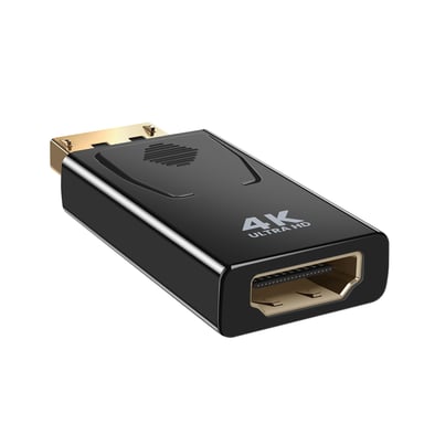 Adaptateur Vidéo DisplayPort Mâle vers HDMI Femelle 4K Ultra HD Compact Noir