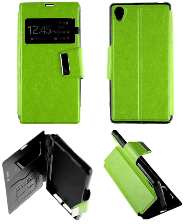 Etui Folio compatible Vert Sony Xperia Z1