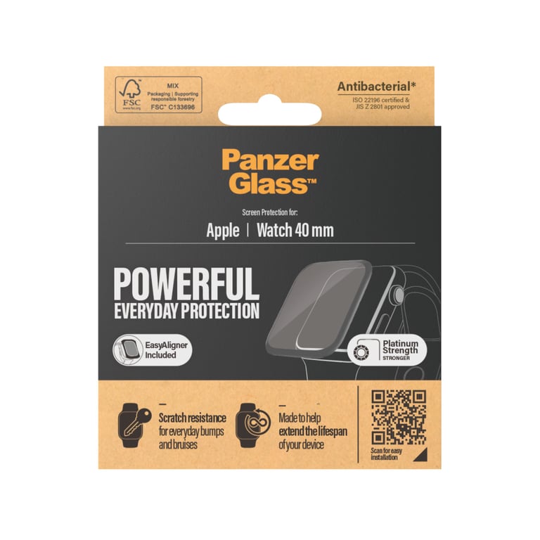 PanzerGlass 2016 accessoire intelligent à porter sur soi Protecteur d'écran Verre trempé Polyuréthane thermoplastique TPU Polyéthylène téréphthalate PET Neuf - vue 3