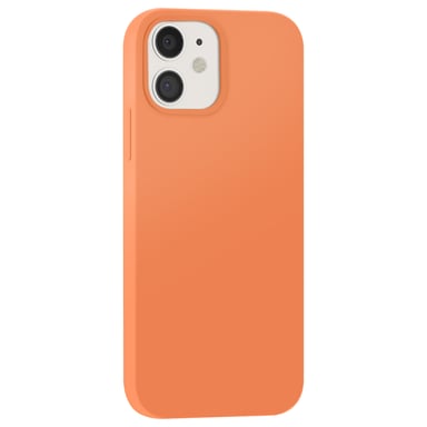 Coque pour iPhone 12 / 12 Pro Édition Color Skin en TPU avec Intérieur Doux Orange