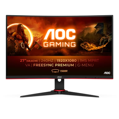 AOC G2 C27G2ZE/BK écran plat de PC 68,6 cm (27'') 1920 x 1080 pixels Full HD LED Noir, Rouge