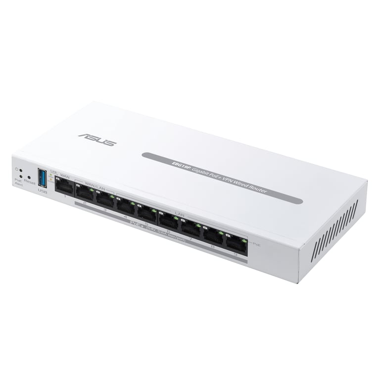 ASUS ExpertWiFi EBG19P Routeur Filaire Gigabit PoE+ VPN 8 Ports PoE+ Jusqu'à 3 Ports WAN ethernet + 1 USB WAN Idéal pour Les AP Sécurité réseau de qualité Commerciale - vue 3