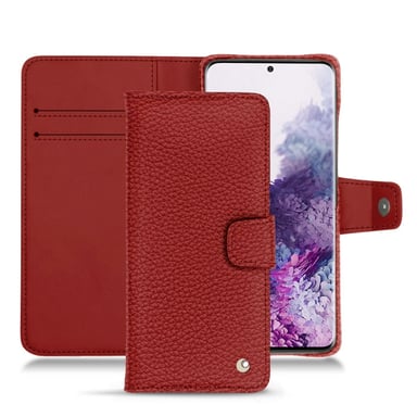 Housse cuir Samsung Galaxy S20 -  - Rouge - Cuir grainé