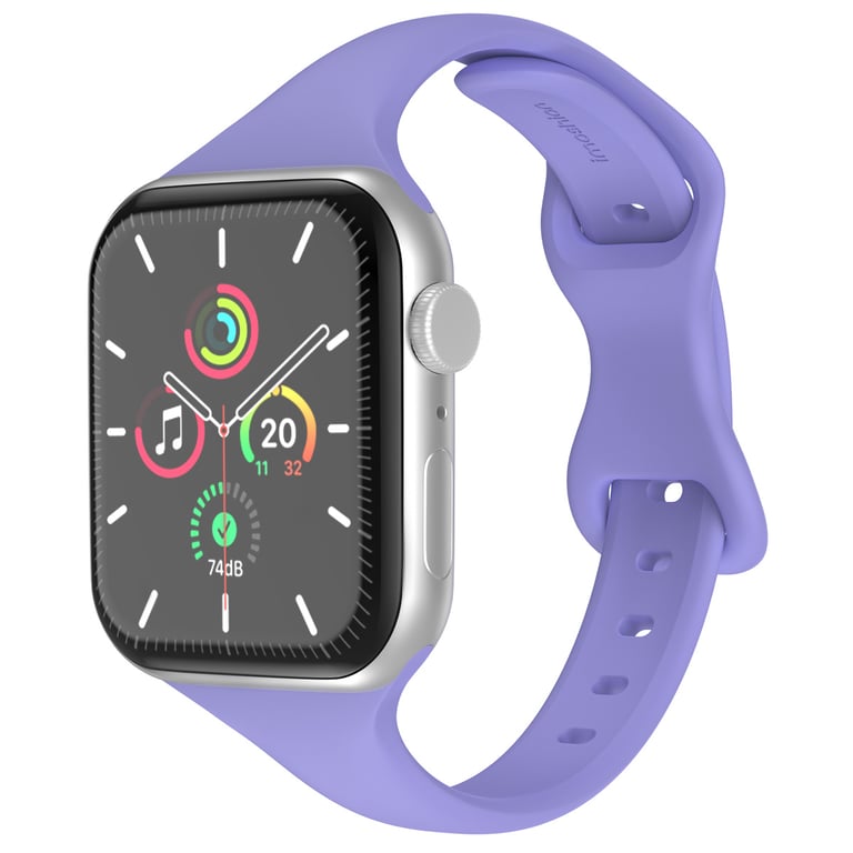 imoshion Bracelet slim en silicone pour Apple Watch Series 1 t/m 9 / SE (38/40/41 mm) | Series 10 / 11 (42 mm) - Lila / Lilac - Neuf