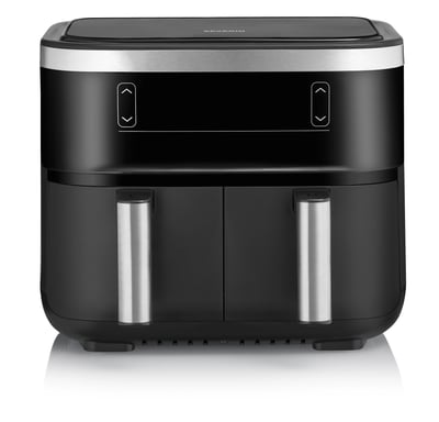 Severin FR 2453 friteuse Double 3,25 L Autonome 2850 W Friteuse d'air chaud Noir, Argent