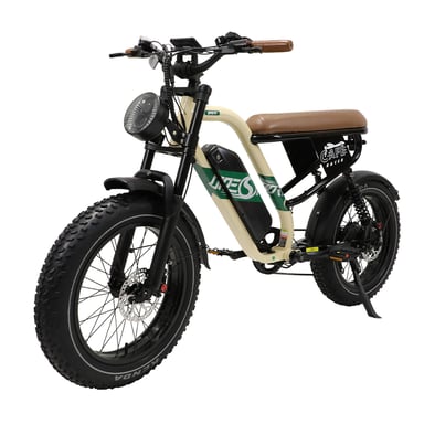 Bicicleta eléctrica todoterreno Onesport W66 de 20 pulgadas para adultos, 500 W, 48 V, 13,5 AH, suspensión total, estilo moto, compatible con conexión Bluetooth y aplicación.