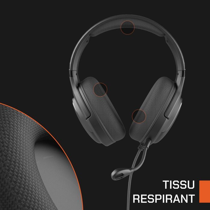 Casque gaming filaire RGB avec micro amovible Borealis - vue 2