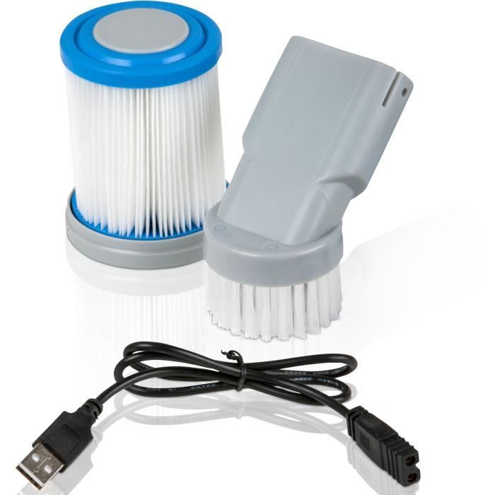 Nettoyeur de fond à batterie pour spas et piscines hors sol Équipé d'un filtre à cartouche - vue 5