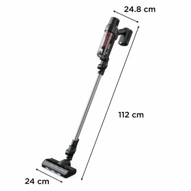 Rowenta RH6A71 Aspirateur-balai 2 en 1 Batterie Sec Sans sac Aluminium, Rouge