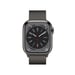 Watch Series 8 OLED 41 mm - Boîtier en Acier inoxydable Graphite - GPS + Cellular - Bracelet Milanais - Graphite