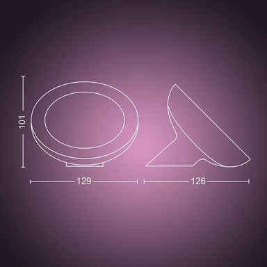 White & Color Ambiance, lampe Bloom, 4eme génération - Blanc, Bluetooth, fonctionne avec Alexa, Google, Homekit