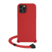 Custodia a tracolla in morbido gel di silicone per Apple iPhone 12/12 Pro, rosso fuoco
