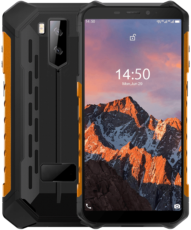 Smartphone Incassable 5.5 pouces 1080P Android 10 Portable 4+64Go IP69 Orange YONIS