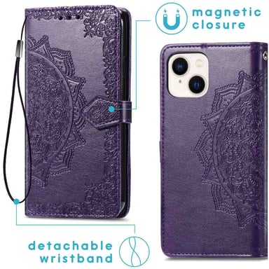 imoshion Etui de télephone Mandala pour Apple iPhone 14 / 13 - Violet