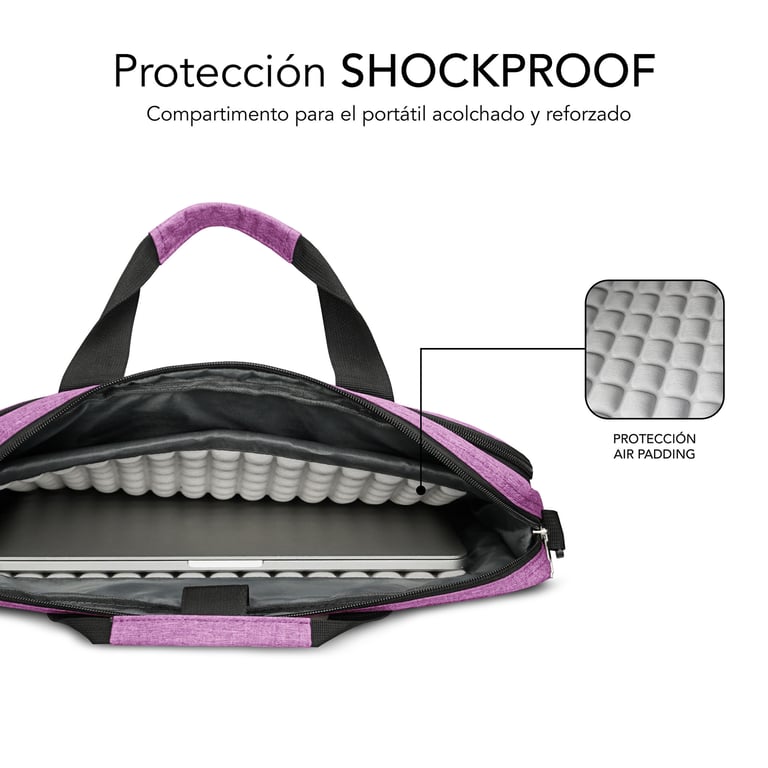 Sacoche pour ordinateur portable Subblim jusqu'à 15 6 pouces Protection rembourrée d'air Polye Neuf - vue 4