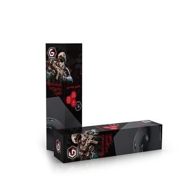 Gembird MP-GAME-M tapis de souris Tapis de souris de jeu Noir