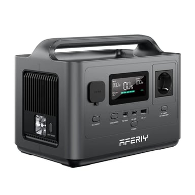 AFERIY AF-P040 Stazione di alimentazione portatile 256 Wh, batteria LiFePO4 – 400 W – ricarica rapida in 1,2 ore – UPS – solare – per campeggio e outdoor