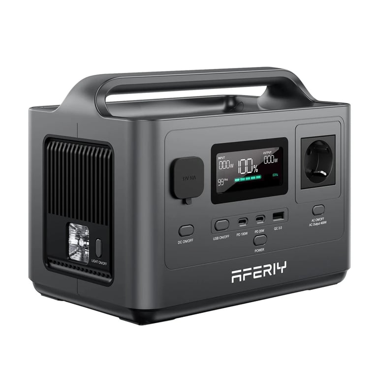 AFERIY AF P040 Station d'énergie portable 256 Wh batterie LiFePO4 – – charge rapide en 1 2 heure – UPS – solaire – pour camping et extérieur Neuf