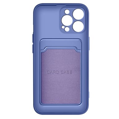 Coque iPhone 13 Pro Silicone Souple Porte-carte Forcell Violet