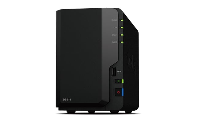 Synology DiskStation DS218 serveur de stockage NAS Bureau Realtek RTD1296 2 Go DDR4 0 To DiskStation Manager Noir